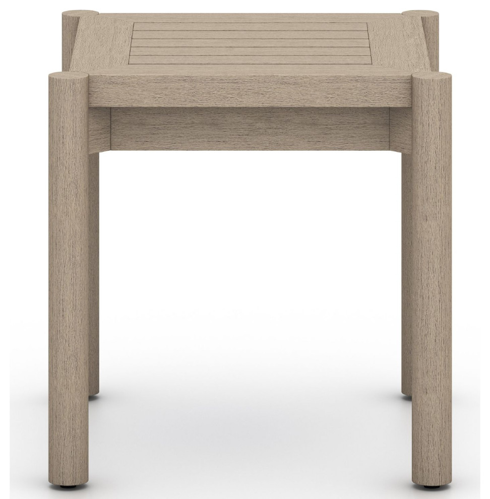 Nelson Washed Brown Outdoor End Table   Transitional   Outdoor Side Tables   by Zin Home  Houzz