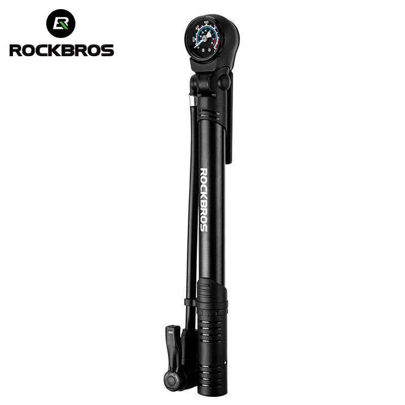 ROCKBROS  Bicycle Air Pump Inflator Aluminum Portable Bike Cycling Hand Air Pump