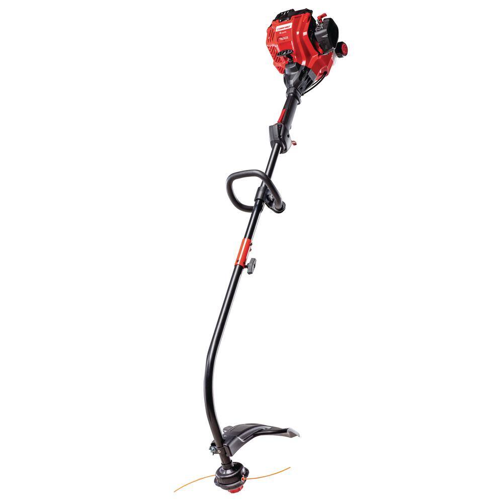 Troy-Bilt 25 cc 2-Cycle Curved Shaft Gas Trimmer with Edger Attachment Included TB25CE