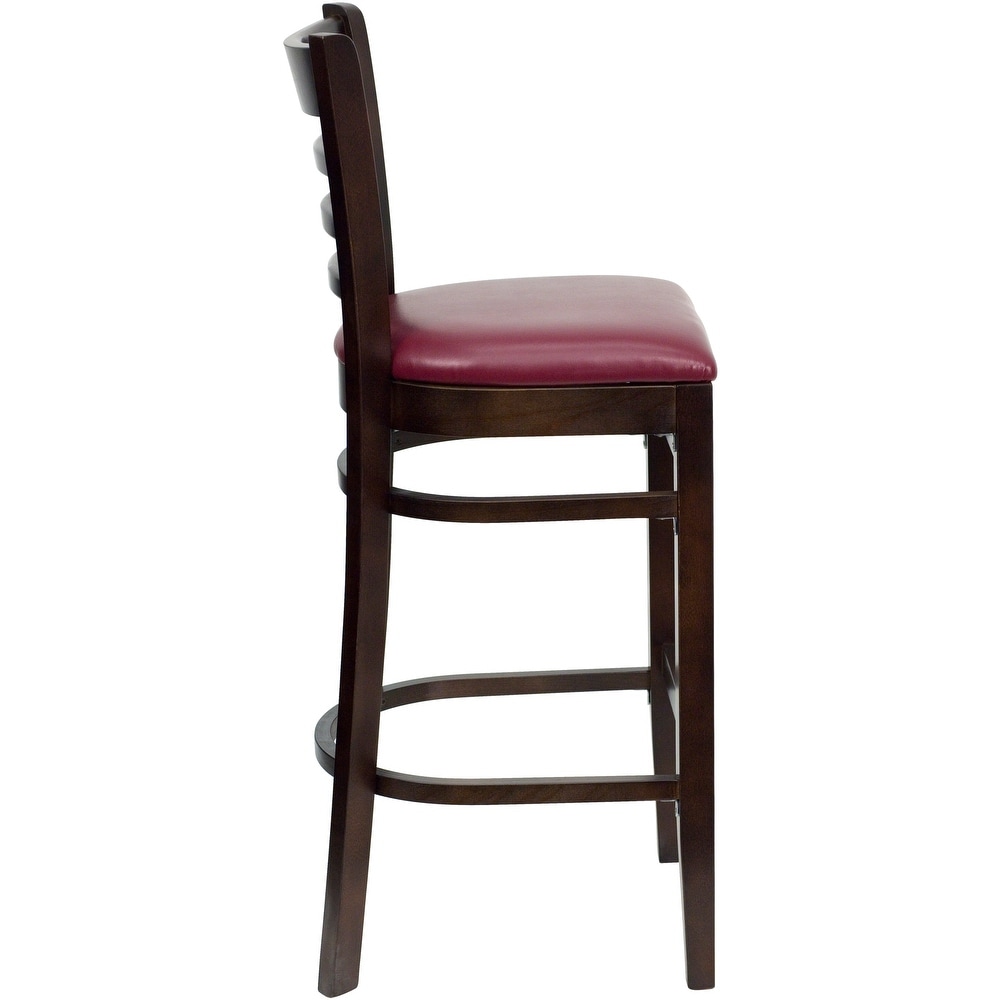 Ladder Back Wooden Restaurant Barstool   16.75\