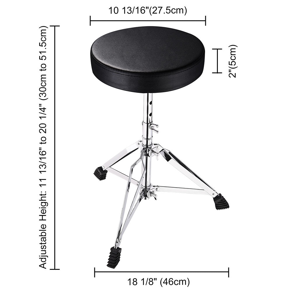 Yescom Drum Throne Adjustable Folding Swivel Padded Seat Stool