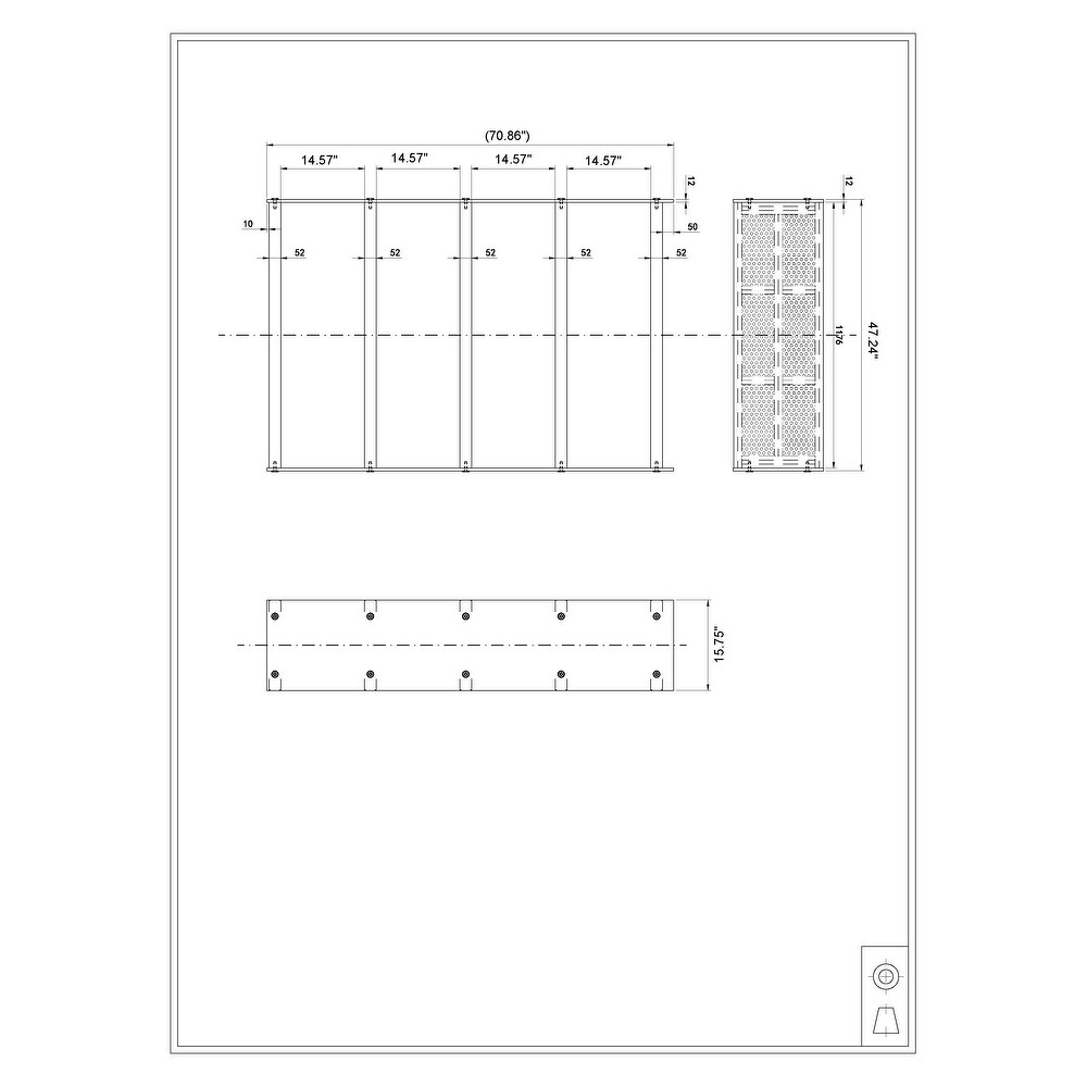 Somette Contemporary Gloss White   Glass Book Case   47.24\