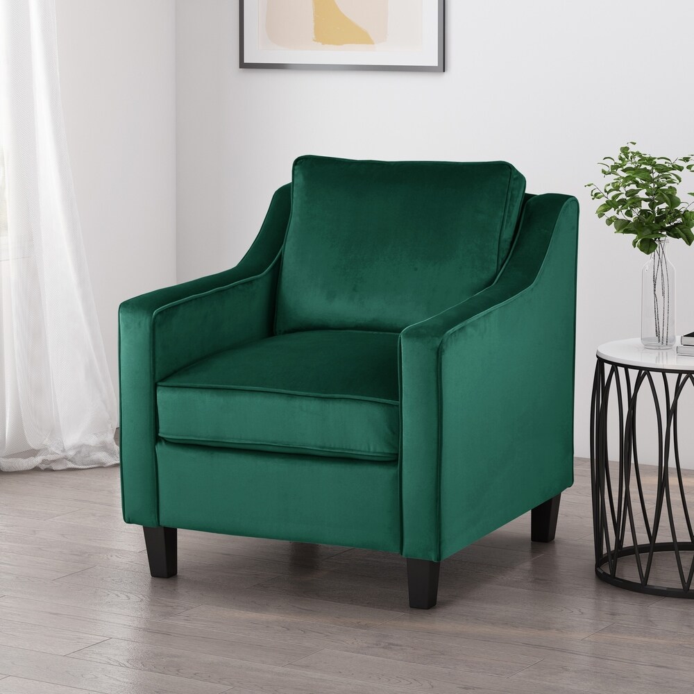 Milo Contemporary Velvet Club Chair by Christopher Knight Home   30.75\