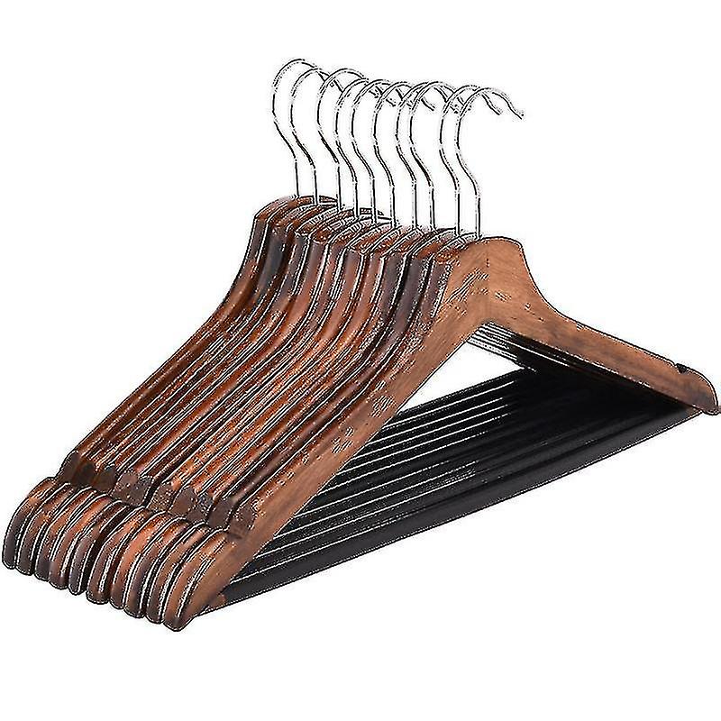 Retro Solid Wood Hangers，suit Hangers，laundry Hangers 10，suitable For Clothing Stores， Hotels， Home