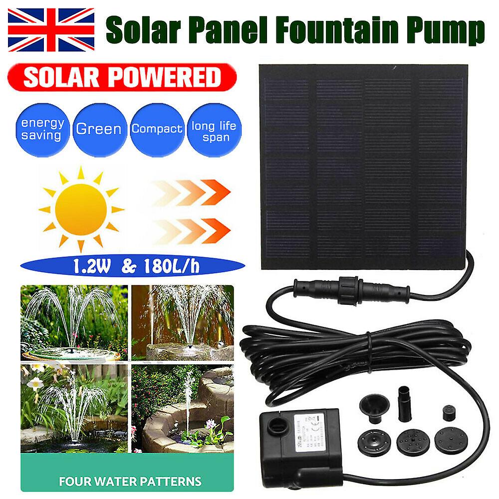 Solar Panel Power Water Feature Plant Pump Garden Pool Pond Aquarium Fountain Uk