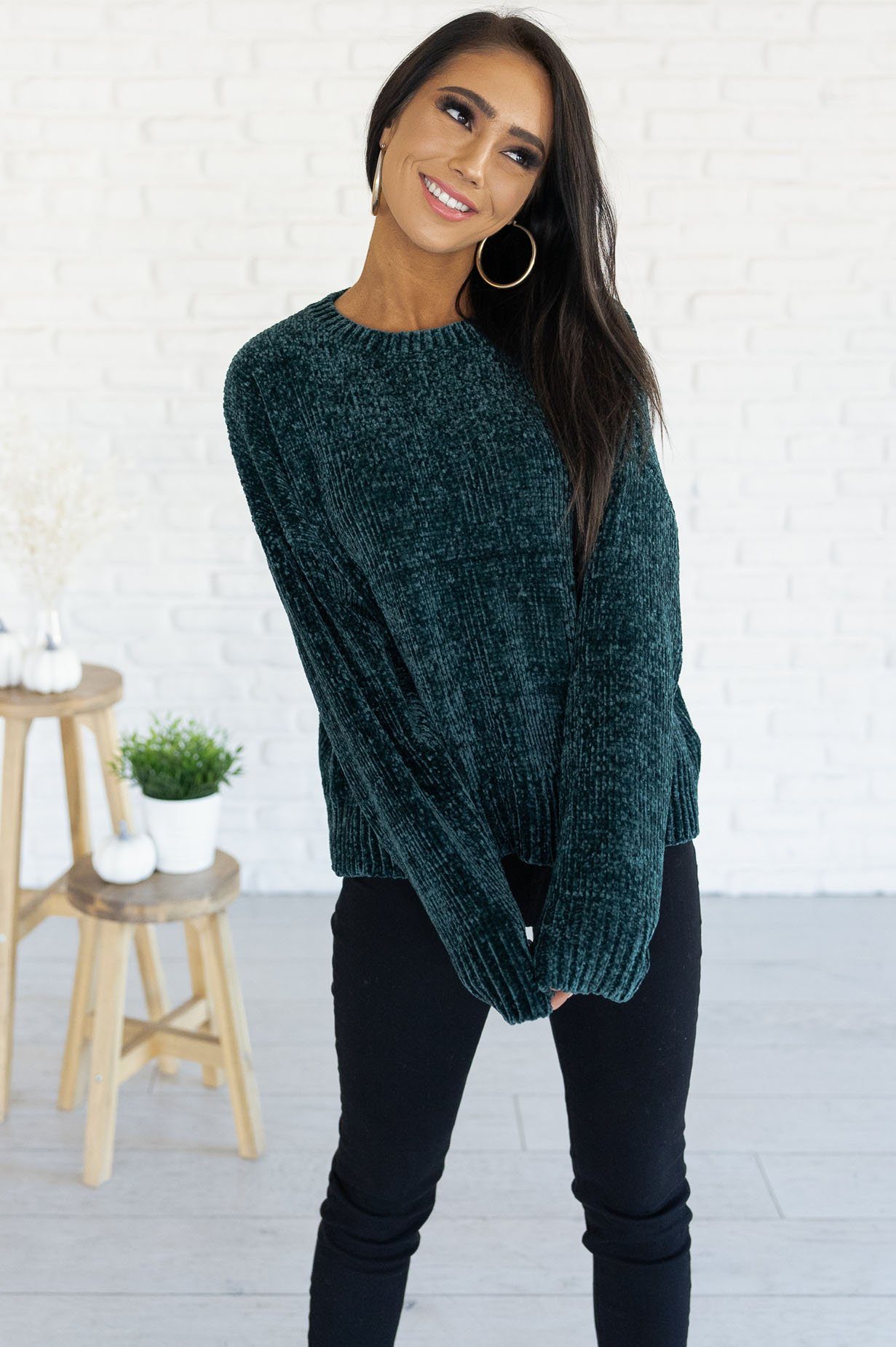 Fall Beauty Modest Chenille Sweater