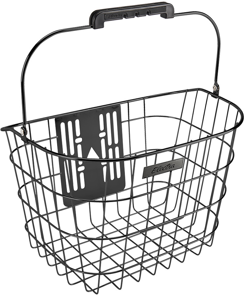 Electra Stainless Wire Front QR Basket - Black