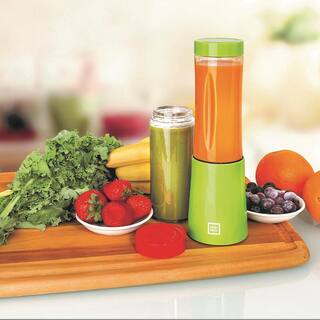 Mini Mixx by Euro Cuisine 10 oz. Single Speed Green Personal Blender with 2 - 10 oz. Tritan Bottle MM2G