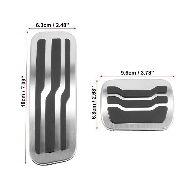 Unique Bargains Car Non slip Accelerator Gas Fuel Brake Pedal Pad Cover Kit For Ford Explorer 2010 2019 Black Silver Tone 1 Set