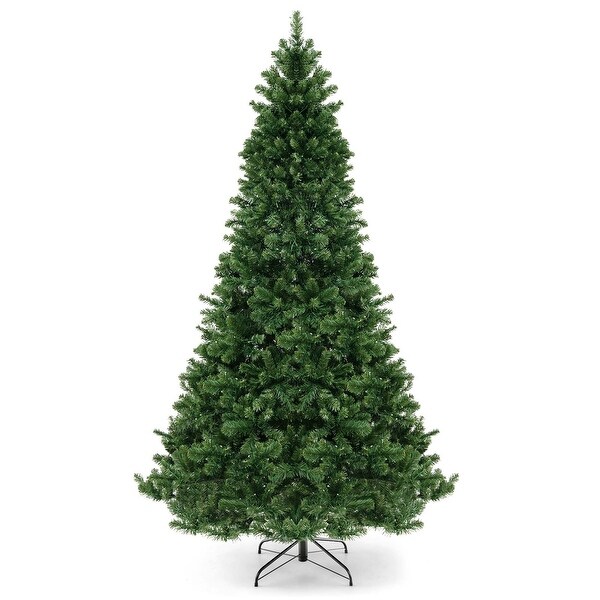 Costway 6FT/7FT/8FT Artificial Xmas Tree with 821/1188/1498 PVC Branch