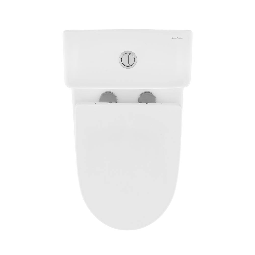 Swiss Madison Arles 1-piece 1.11.6 GPF Dual Flush Elongated Toilet in Glossy White Seat Included SM-1T259