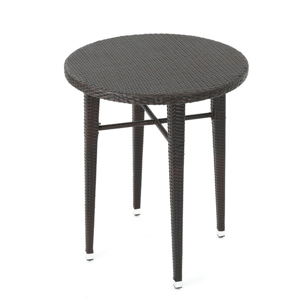 Dominica Outdoor 32inch Round Wicker Bar Table by Christopher Knight Home