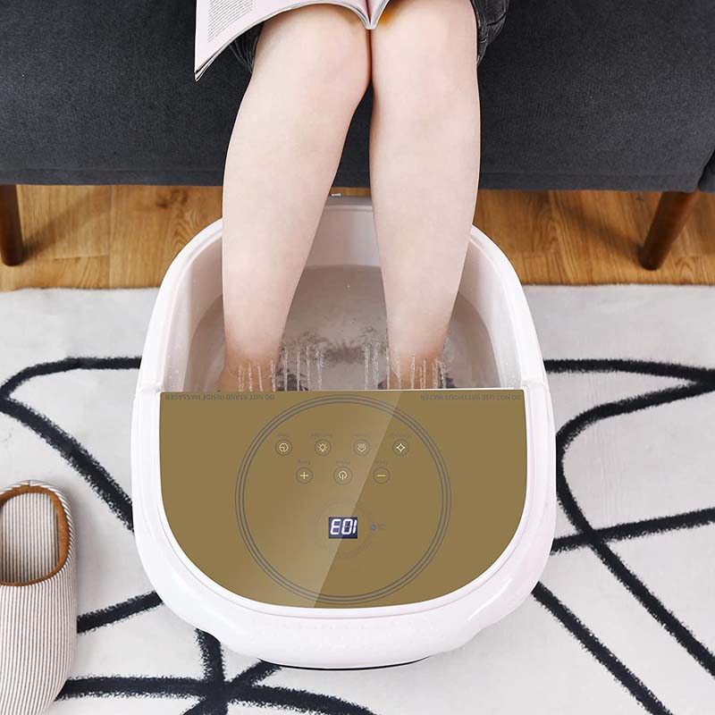 Foot Spa Bath Massager Pedicure Spa Tub with Heat, 2 Rollers, 4 Shiatsu Massagers, Temperature Control, Timer, 3-Angle Shower