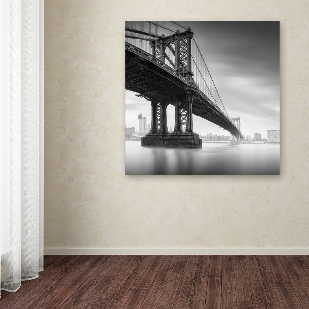 X 24 quot Manhattan Bridge I By Moises Levy Trademark Fine Art