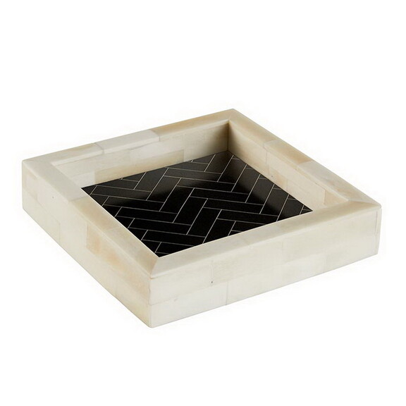 47th   Main DMR610 Black and White Square Tray