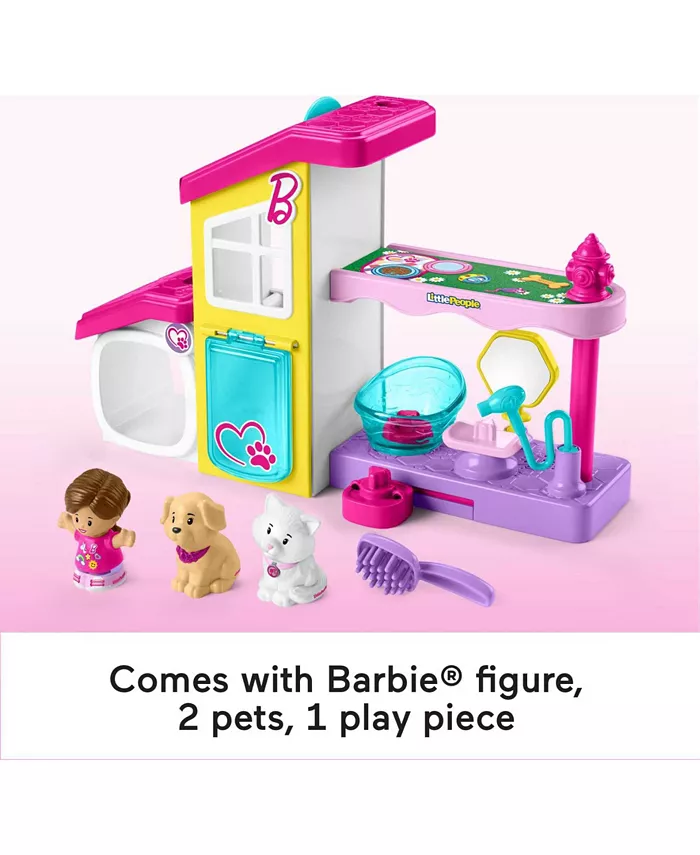 Fisher Price Little People Barbie Play and Care Pet Spa Musical Toddler Playset  Set