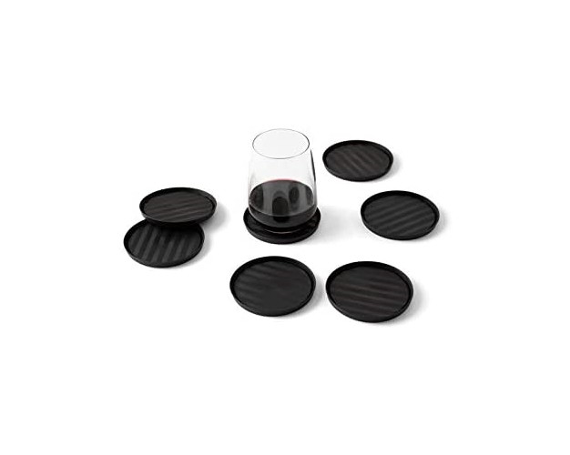 Rabbit Coaster Set Set Of 8 Black