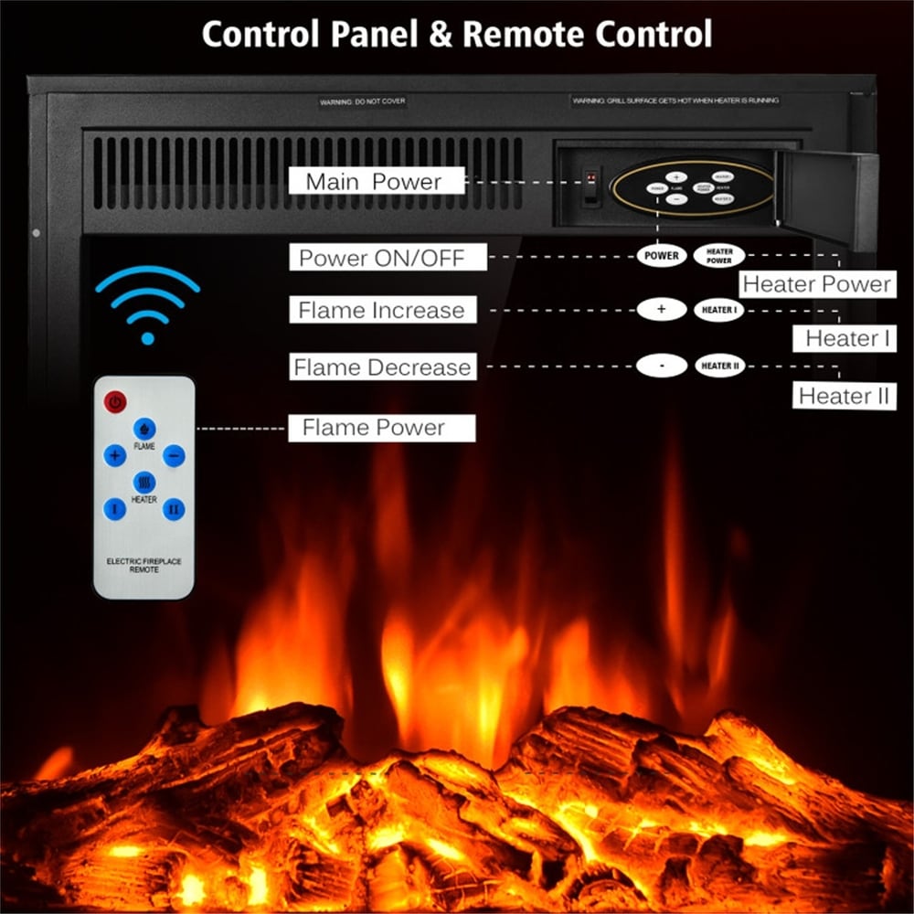 Modern Insert Freestanding 22.5 Inch Electric Fireplace