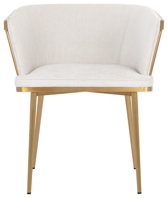 Caily Dining Armchair Polo Club Muslin  Cream   Midcentury   Dining Chairs   by Sunpan Modern Home  Houzz