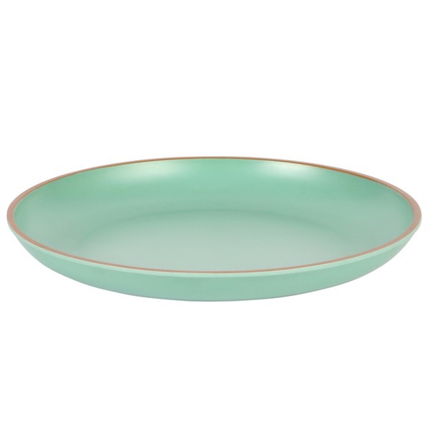 Gibson Home Rockabye 4 Poece 10 7 Inch Melamine Dinner Plate Set In Green