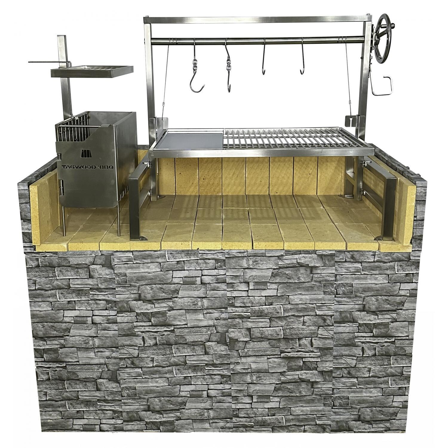 Tagwood BBQ Insert Style Argentine Santa Maria Wood Fire and Charcoal Grill