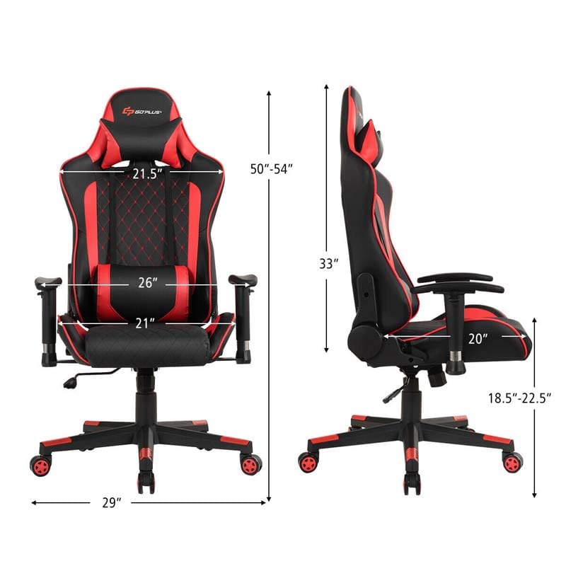 Massage Gaming Chair Recliner, Ergonomic High Back Full Adjustable Gamer Racing Chair Swivel Office Chair with Lumbar Support & Headrest