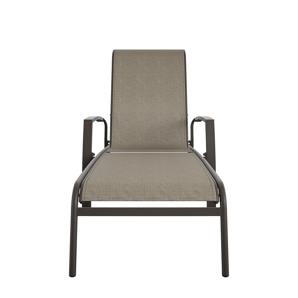 COSCO Outdoor Aluminum Chaise Lounge Chair (Set of 2)   N/A