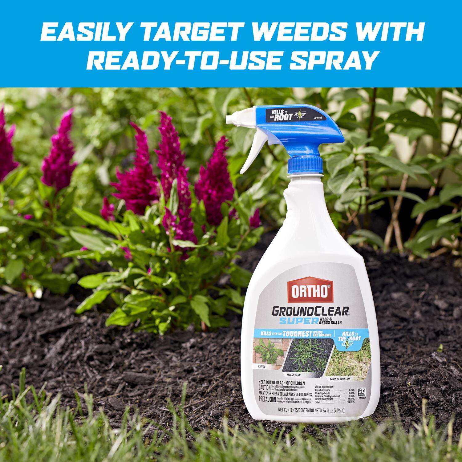 Ortho GroundClear Weed and Grass Killer RTU Liquid 24 oz