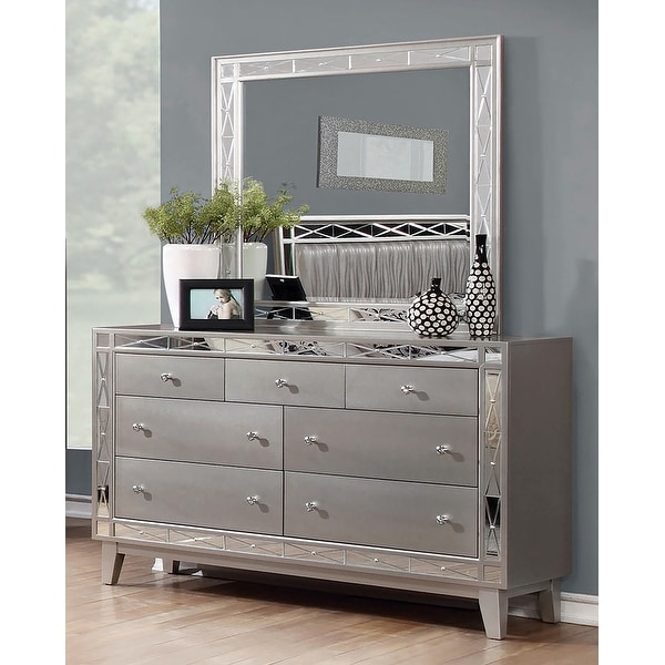 Briarley Metallic Mercury and Grey 5-piece Panel Bedroom Set - - 33987984