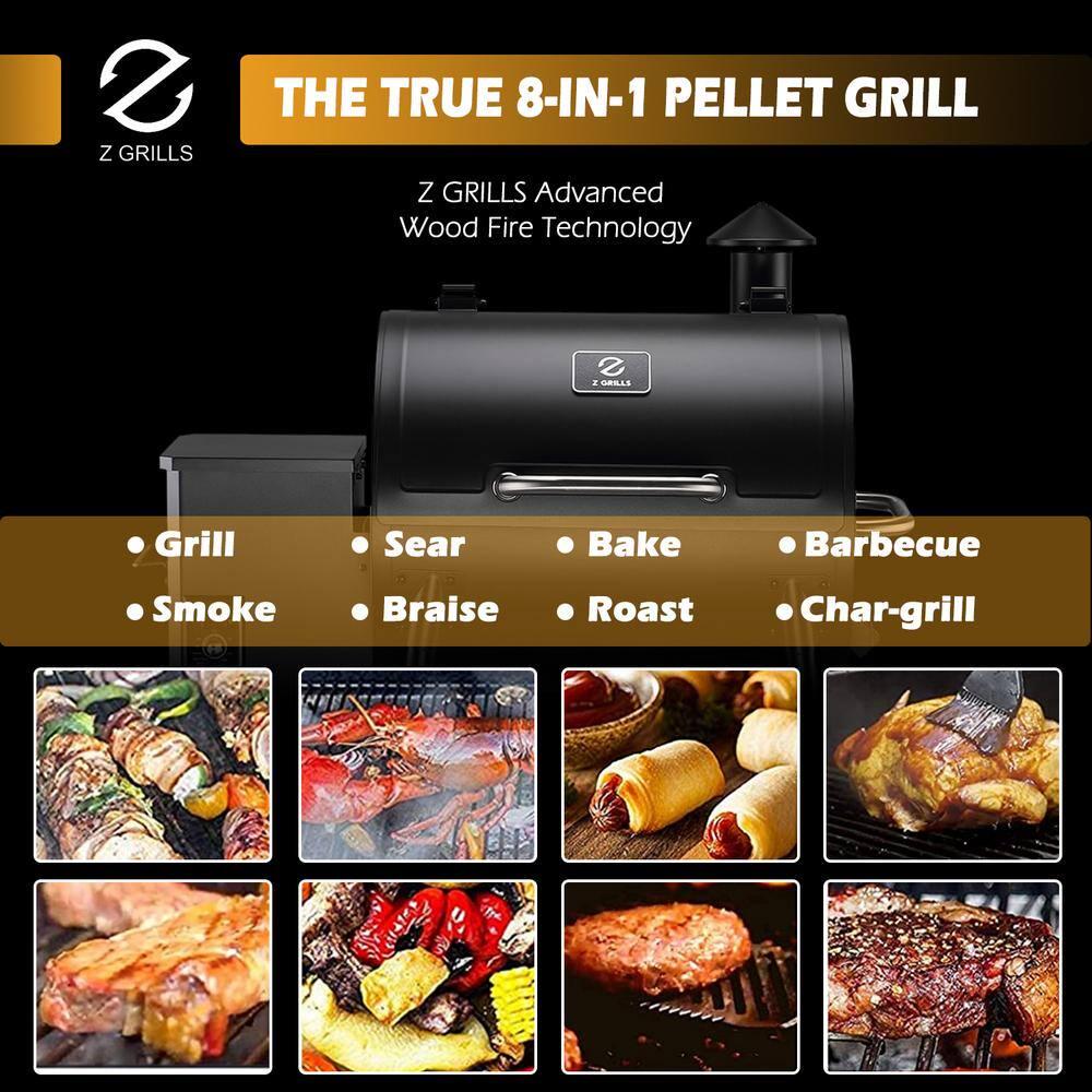 Z GRILLS 585 sq in Pellet Grill and Smoker in Black