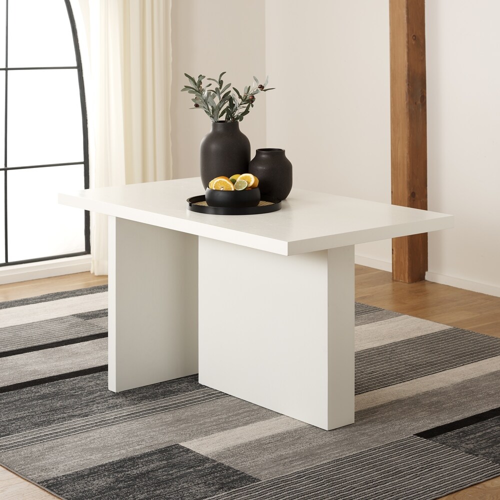 SAFAVIEH Assana Modern Rectangular Dining Table   53.9 in. W x 31.5 in. D x 30 in. H