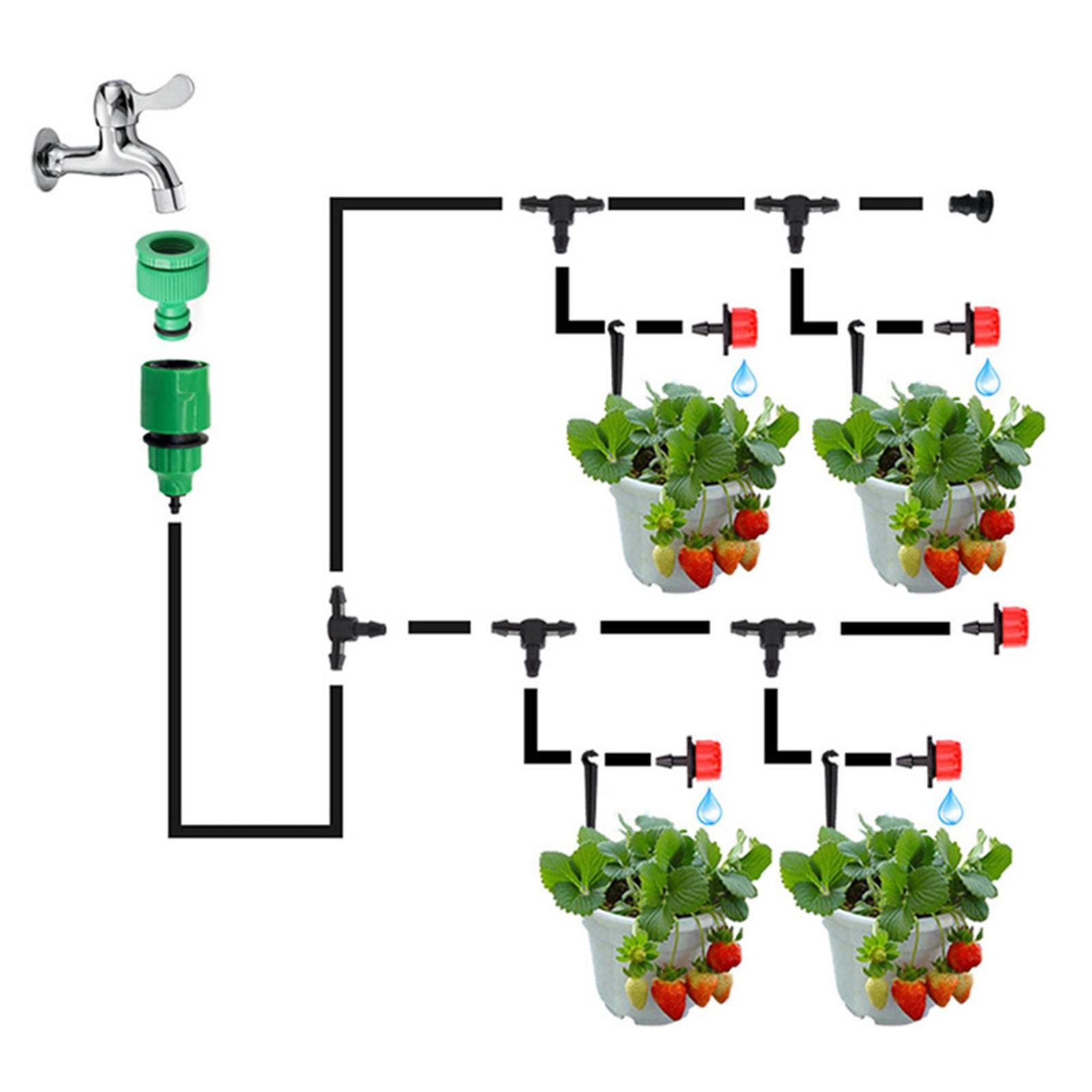 1 Set Garden Irrigation System Watering Hose DIY Automatic Drip