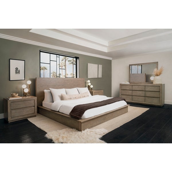 Abbyson Resto 5 Piece Weathered Grey Bedroom Set - - 36858966