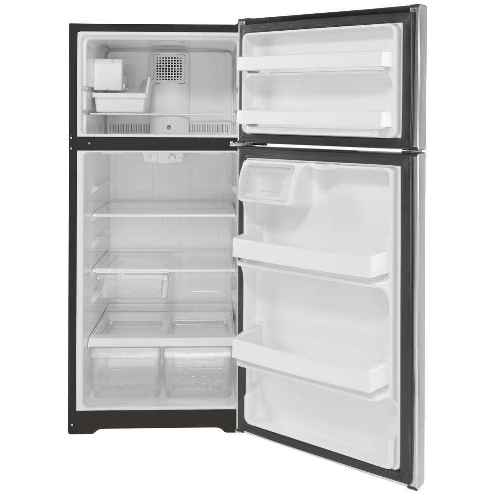 GE 16.6 cu. ft. Top Freezer Refrigerator in Stainless Steel GIE17GSNRSS