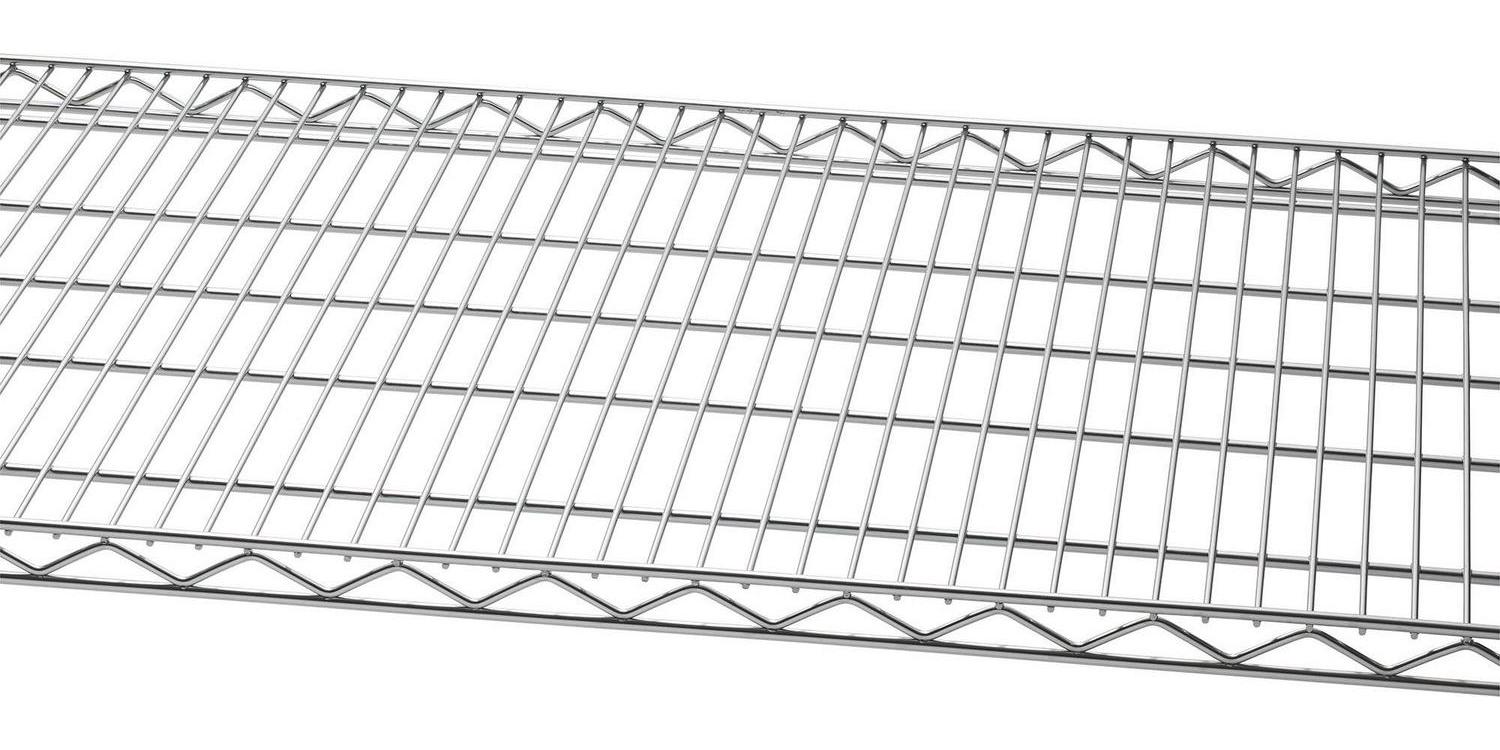 TRINITY EcoStorage 4-Tier NSF 48 x 18 Wire Shelving Rack with Wheels  Chrome