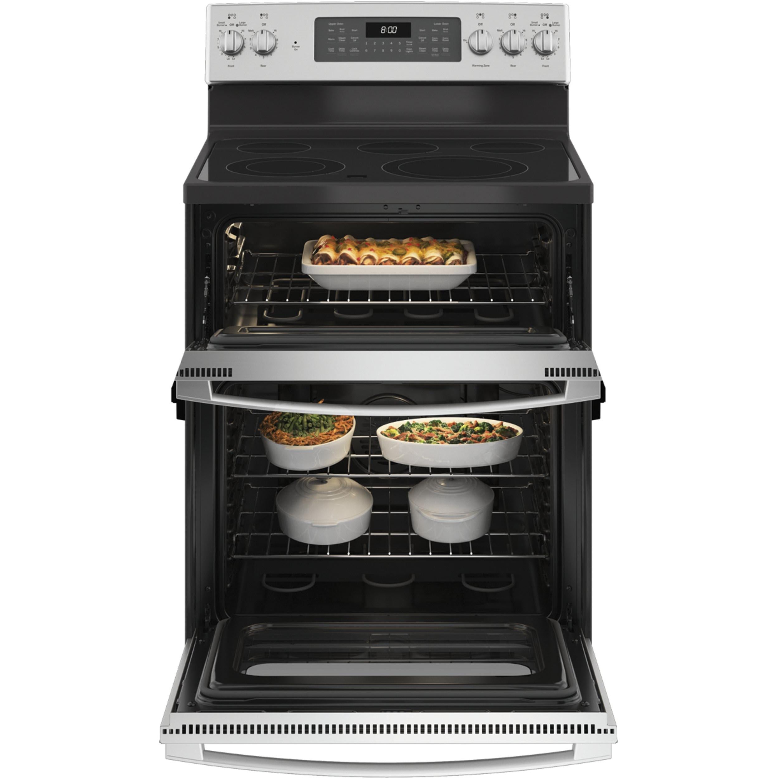 GE 30-inch Freestanding Electric Range with Convection Technology JBS86SPSS