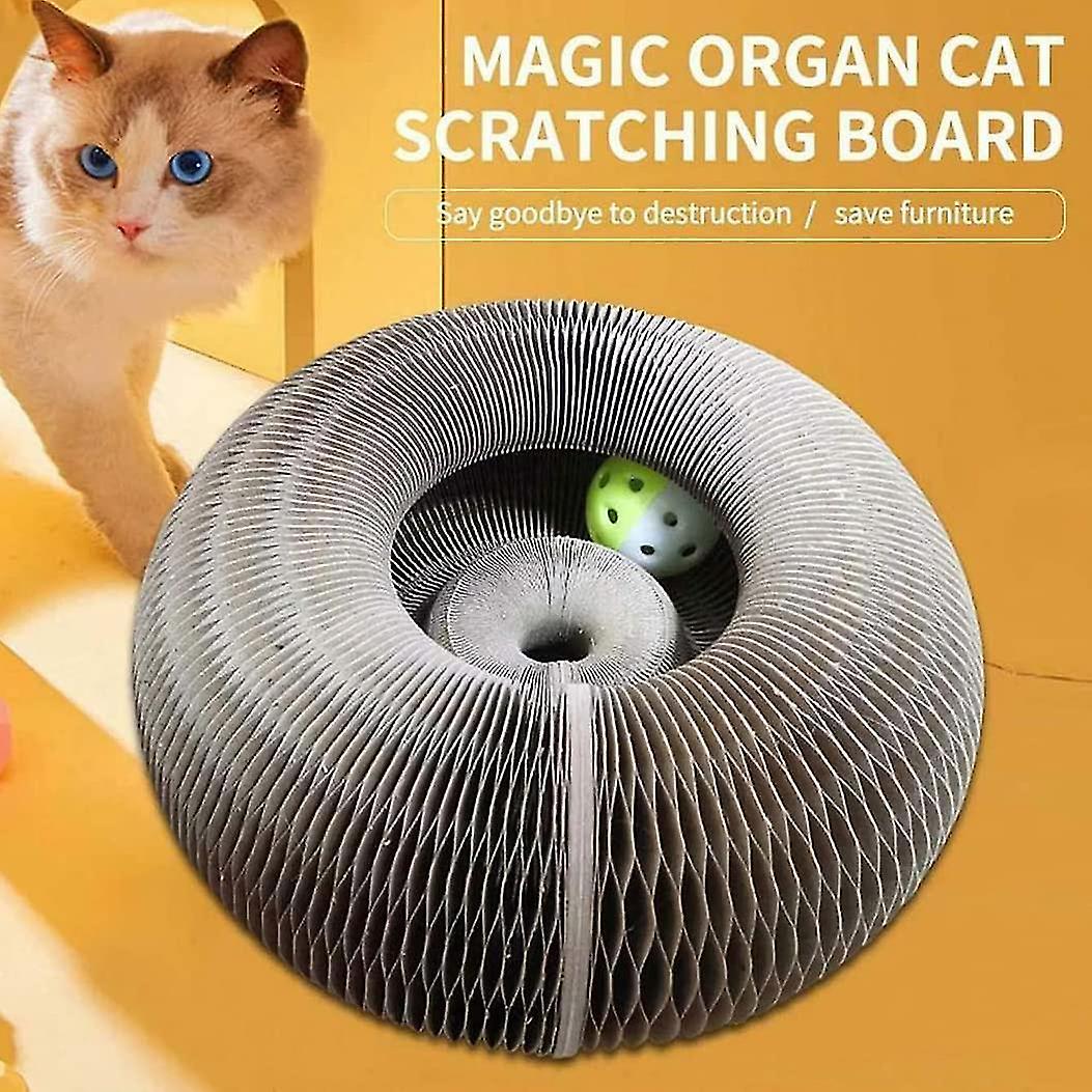 Magic Organ Cat Scratching Board， Interactive Cat Scratching Toy， Cat Grinding Claw Scratching Board