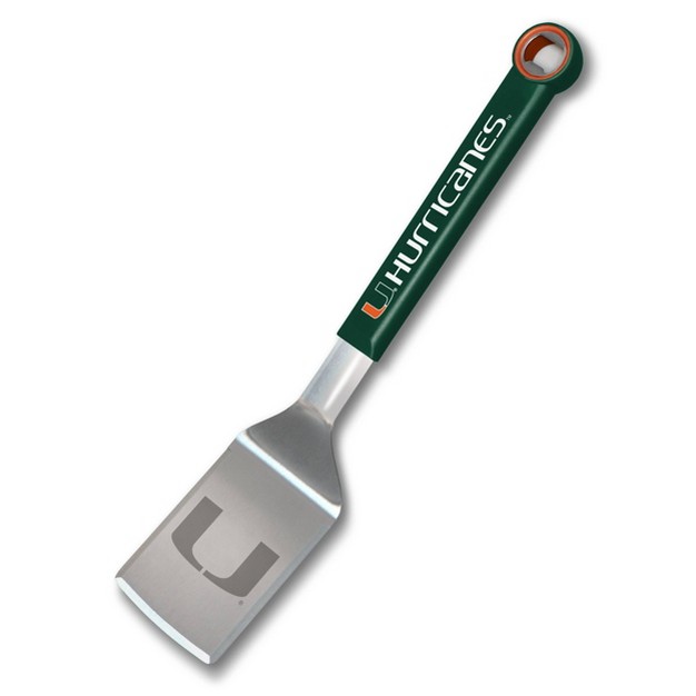 Ncaa Miami Hurricanes Stainless Steel Bbq Spatula With Bottle Opener