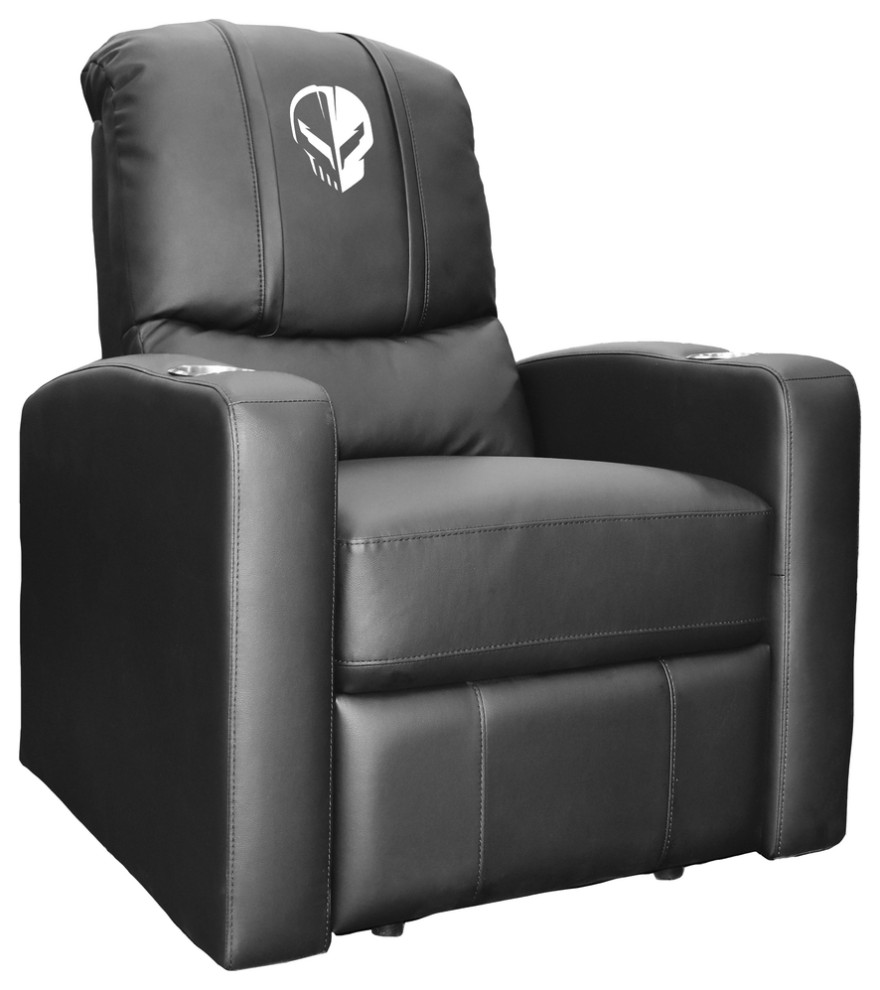 Corvette Jake Symbol White Man Cave Home Theater Recliner   Contemporary   Recliner Chairs   by DreamSeats LLC  Houzz