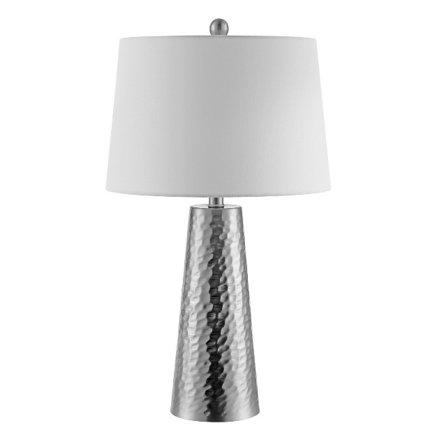 Batul Iron Table Lamp Nickel Safavieh