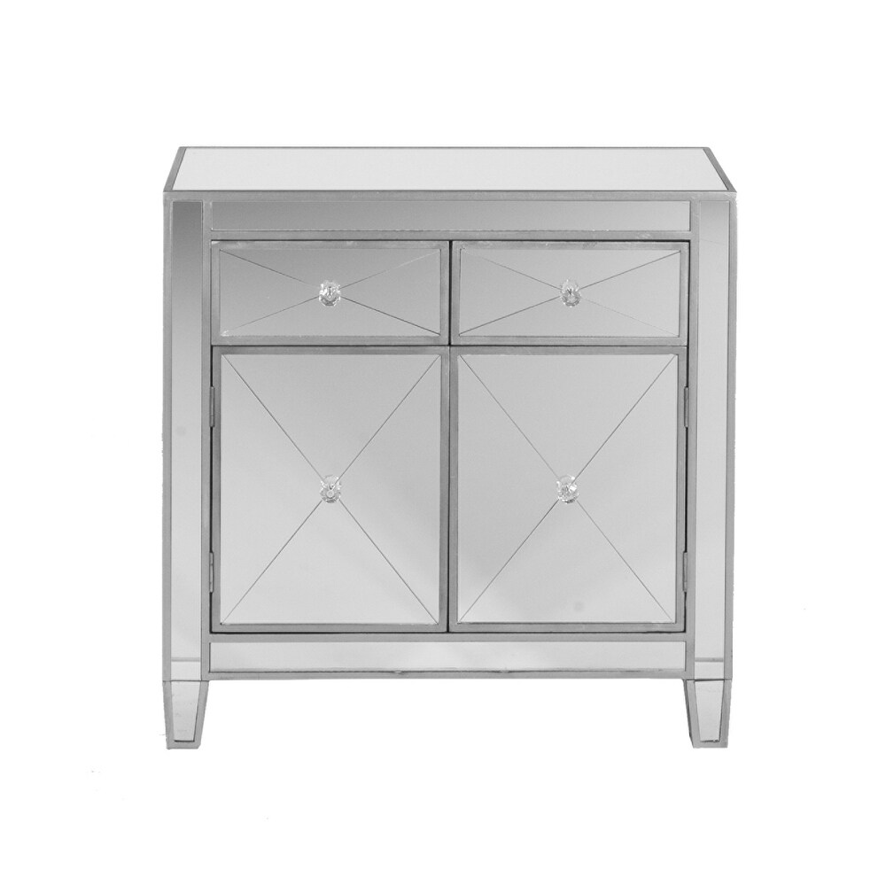 SEI Furniture Dalton 2 Door Mirrored Accent Cabinet