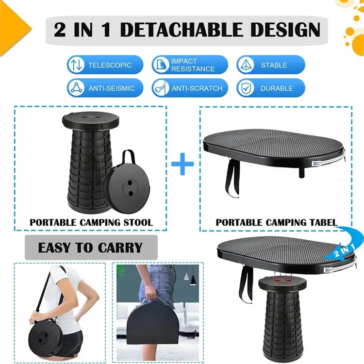 Multifunctional Foldable Camping Table Portable Anti scalding Convenient Folding Retractable Outdoor Tables