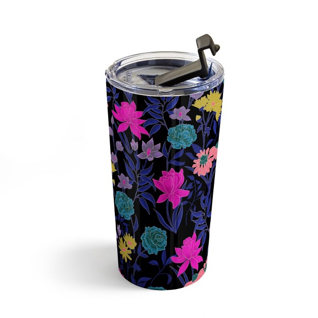 Schatzi Brown Heidi Garden Midnight 20 Oz Stainless Steel Travel Mug Deny Designs