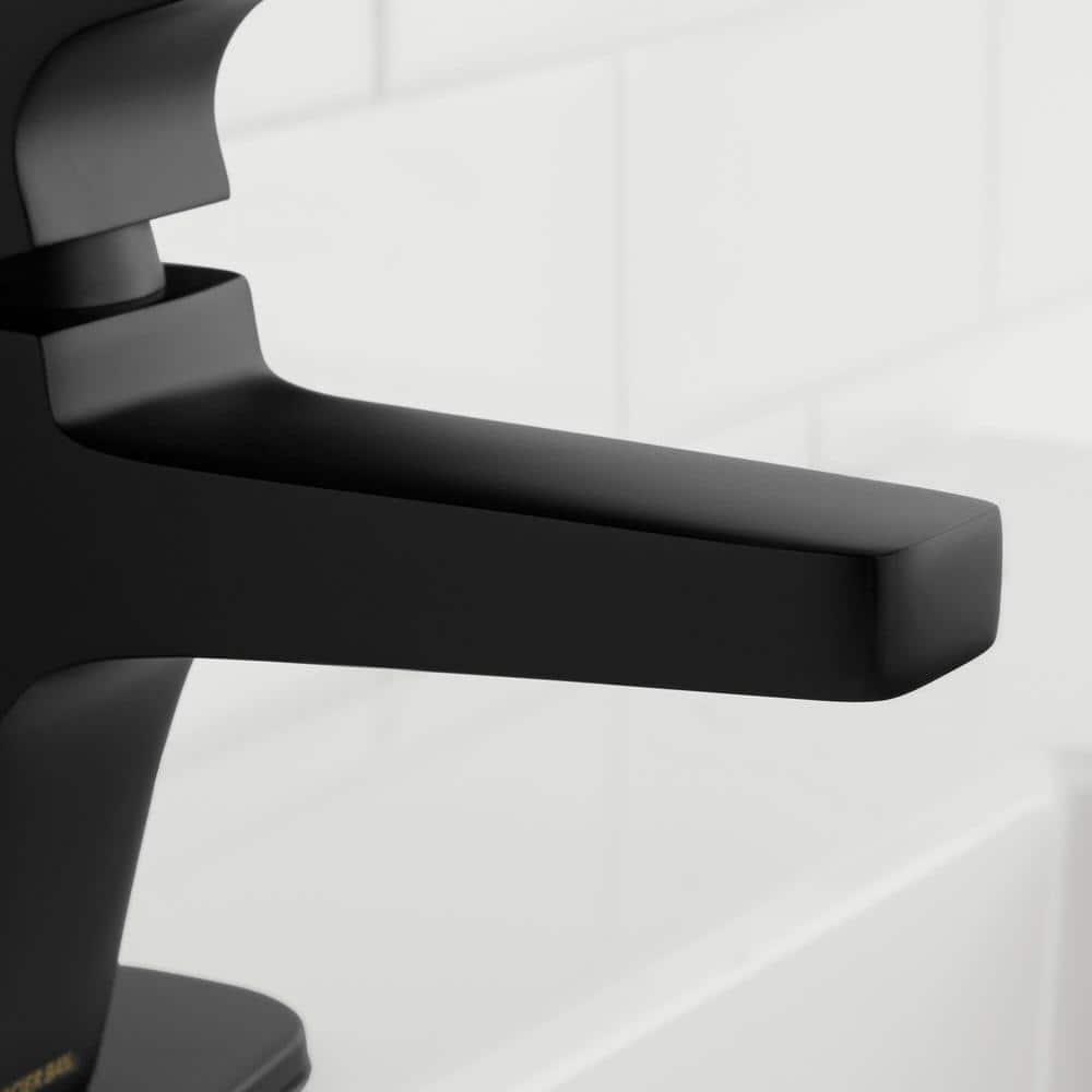 Glacier Bay Nolita Single Hole SingleHandle Bathroom Faucet in Matte Black