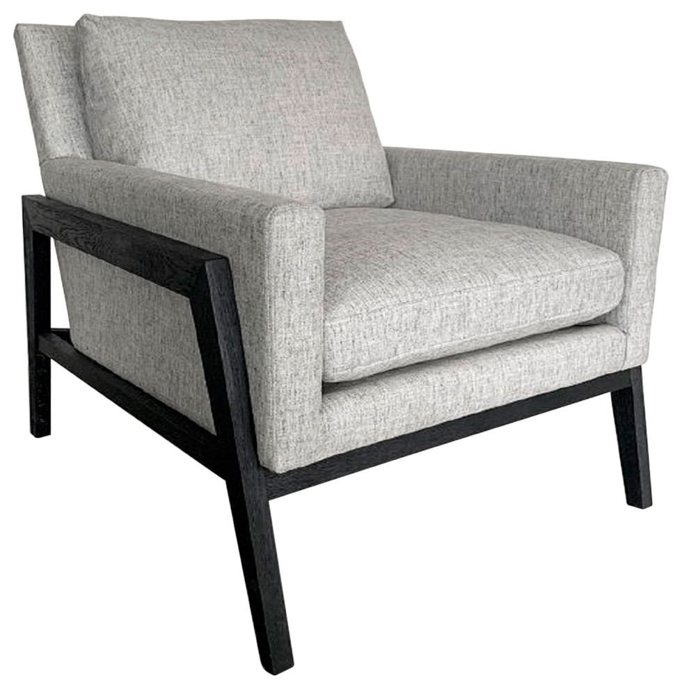 Presidio Chair  Grey   Midcentury   Armchairs And Accent Chairs   by Hudson Home Decor  Houzz