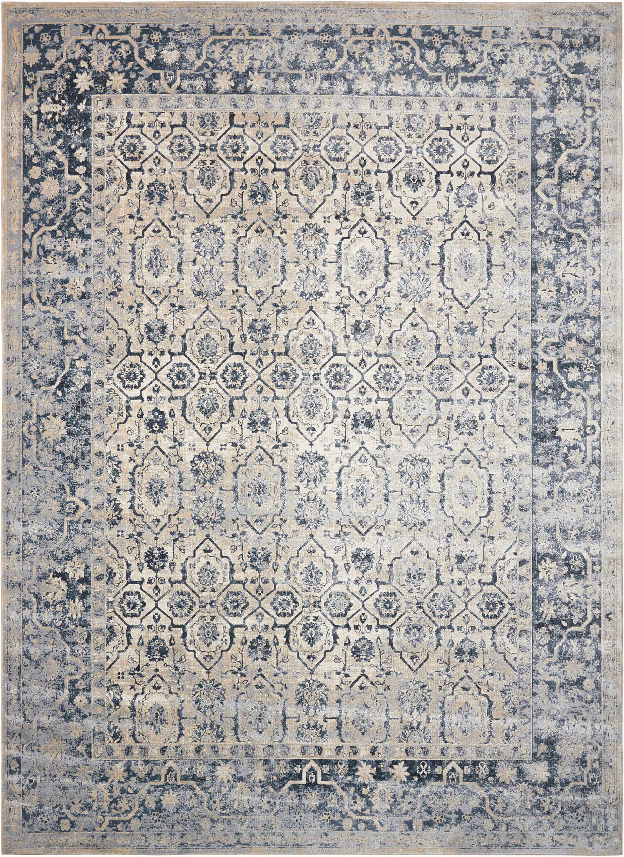 Malta Ivory/Blue Rug