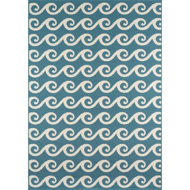 Baja Elm Accent Rug Blue Momeni