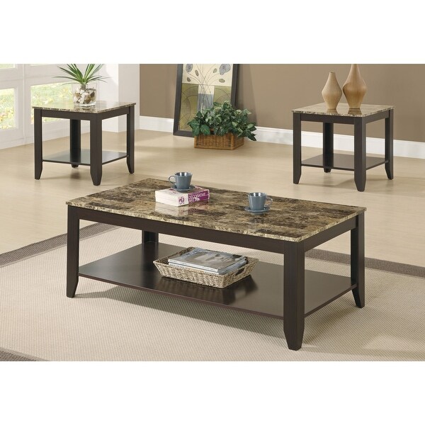 3-Piece Brown and Gray Contemporary Table Set 47.75