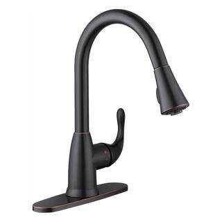 Glacier Bay Market Single-Handle Pull-Down Sprayer Kitchen Faucet in Bronze HD67551-0327H2