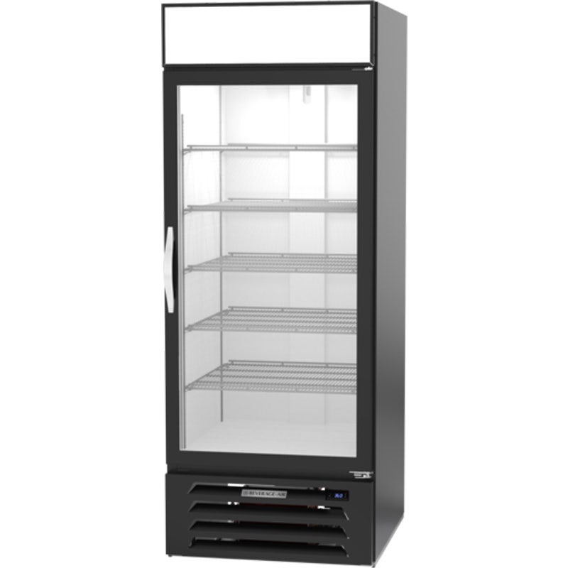 Beverage-Air MMR27HC-1-B Reach-In Refrigerated Merchandiser， Black， 25.88 cu. ft.